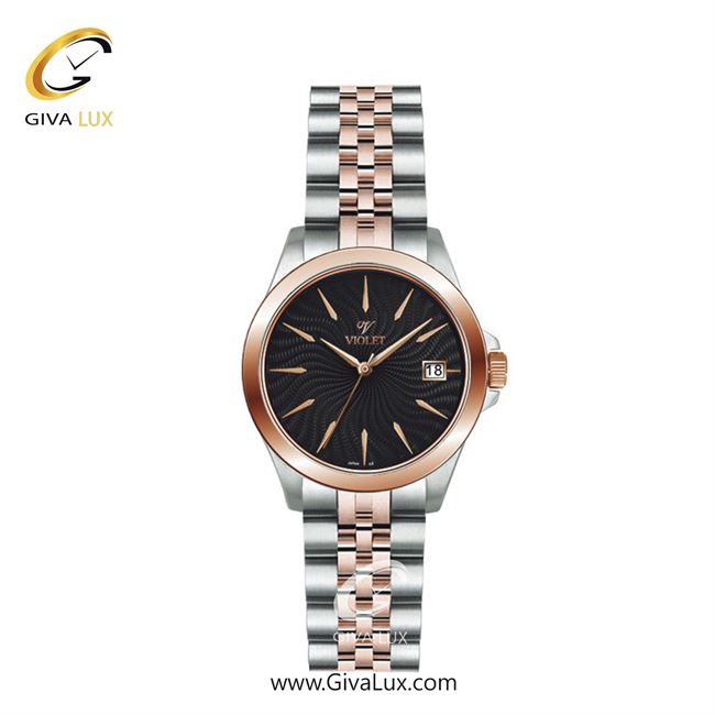 ساعت مچی اورجینال زنانه ویولت VIOLET رزگلد-نقره ای | نقره ای-رزگلد| مشکی| کد رفرنس 0592/2 سایز کوچک 